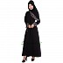Layered abaya - Islamic dress with jaccard print patti Layered abaya - Islamic dress with jaccard print patti